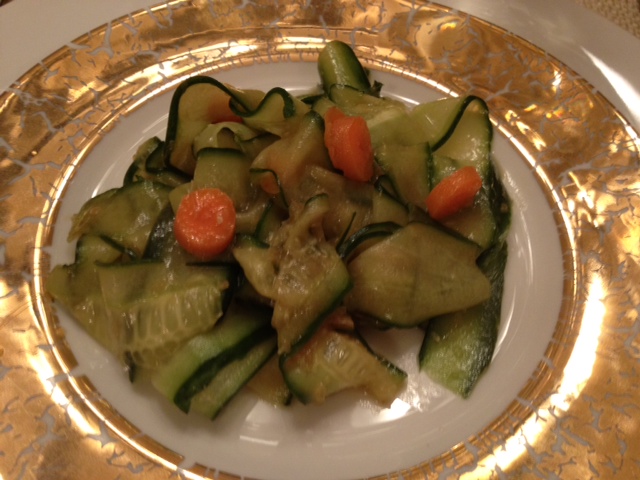 Ribboned Ginger Cucumbers