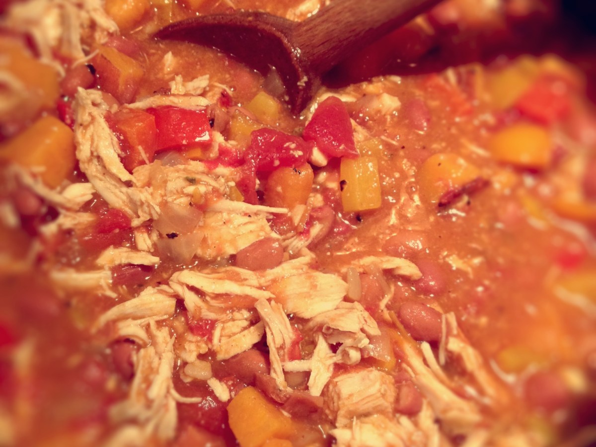 Smoked Three Bean & Tri-Colored Pepper Chicken&nbsp;Chili